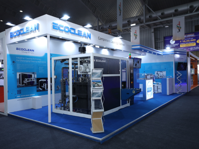 Example machine tool exhibition booth — replace with a real project photo
