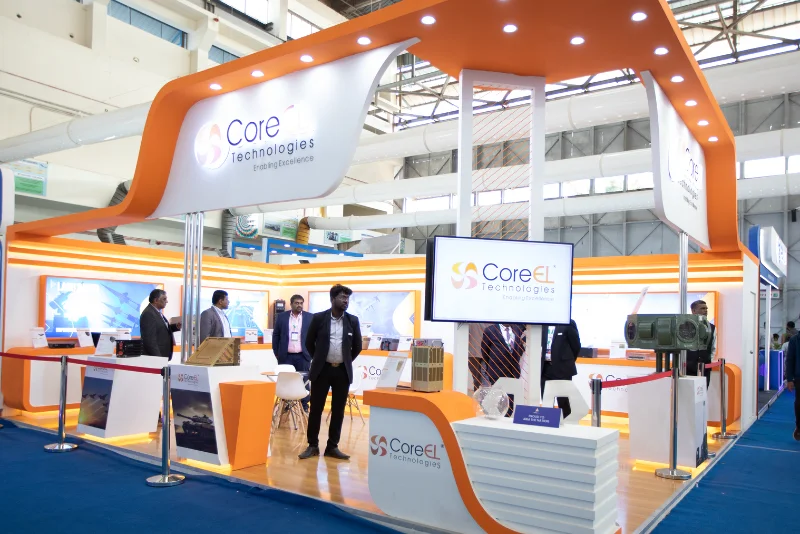 Exhibition interior — Aero India 2027 country pavilion design and corporate pavilion setup