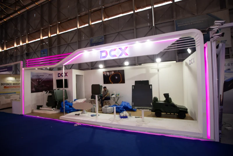AR/VR Demo Zone — Aero India 2027 interactive exhibition booth and digital experience booth example