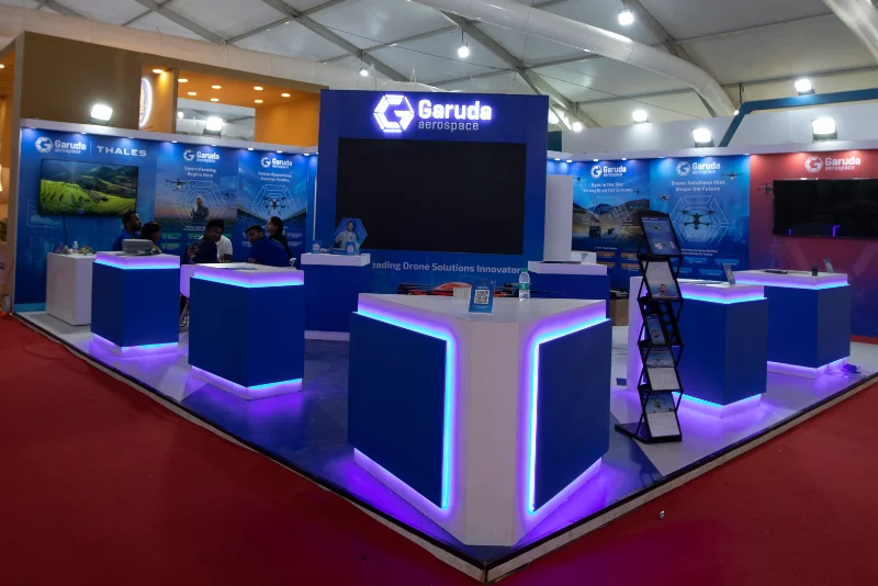 Custom Modular Framework — custom booth fabrication for Aero India 2027 example