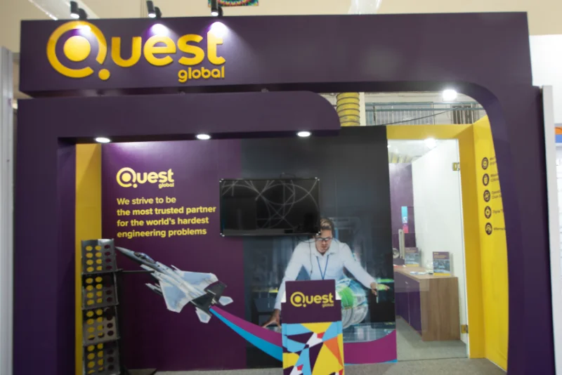 Interactive Product Showcase — exhibition booth design for Aero India 2027 example