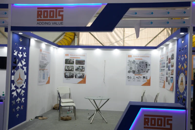 Rapid-Build Exhibition Frame — Aero India 2027 booth fabrication company build example