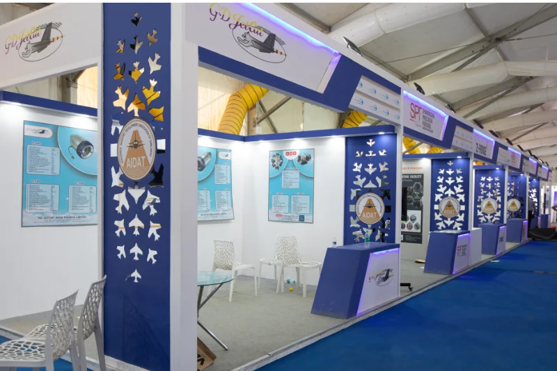Vinyl Branding Display — Aero India 2027 booth design services printing example