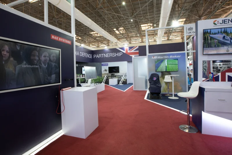 Precision-Built Booth — Aero India 2027 booth fabrication and booth builder example